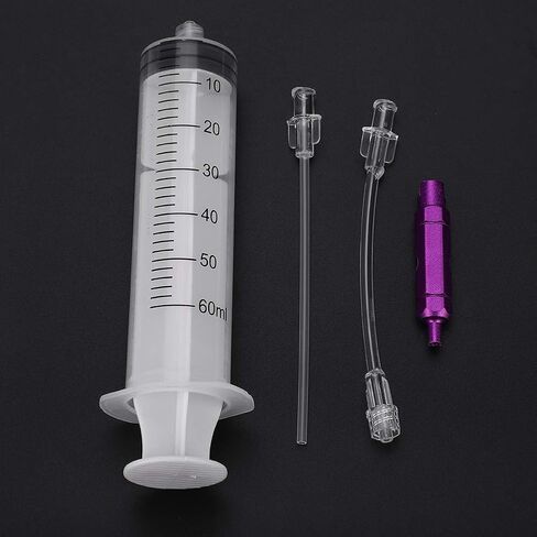 حقنة مانعة للتسرب للإطارات بدون أنابيب من DEWIN، أداة إزالة صمام الدراجة الأساسية مناسبة للستانز بدون أنابيب مانعة للتسرب وغيرها من المواد المانعة للتسرب، تتضمن قطعة واحدة من حاقن مانع التسرب، قطعتين من الأنابيب، قطعة واحدة أداة إزالة الصمام، 60 مل in Kuwait