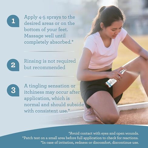 بخاخ زيت المغنيسيوم من جوروناندا (2 أونصة سائلة)، بخاخ مغنيسيوم موضعي مع الزيوت العطرية الطبيعية والصبار، يساعد على تخفيف ألم العضلات والاسترخاء، ولم يتم الإساءة إلى الحيوانات لتصنيعه in Kuwait