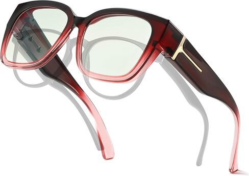 Xfeel Anti Blue Light Glasses Over Prescription Glasses Fit Over Blue Filter Glasses for Computer/Gaming/TV/Phone/Reading in Saudi Arabia