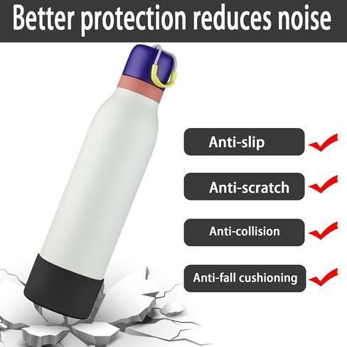 قطعتان من حذاء السيليكون لزجاجة مياه Owala FreeSip Twist 24oz، غطاء واقي مضاد للانزلاق قابل للتطبيق لـ Owala FreeSip Twist، واقي سفلي مضاد للانزلاق لـ Owala FreeSip Twist in Saudi Arabia