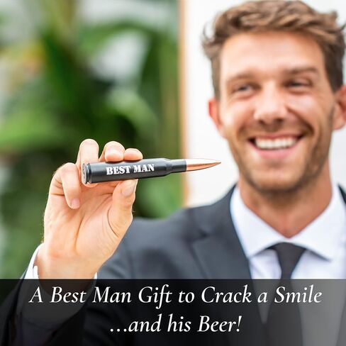 Best Man Gifts for Wedding - Engraved ‘BEST MAN' 50 Cal Bottle Opener I Best Man Proposal Gift I Will You Be my Best Man Gifts in Saudi Arabia