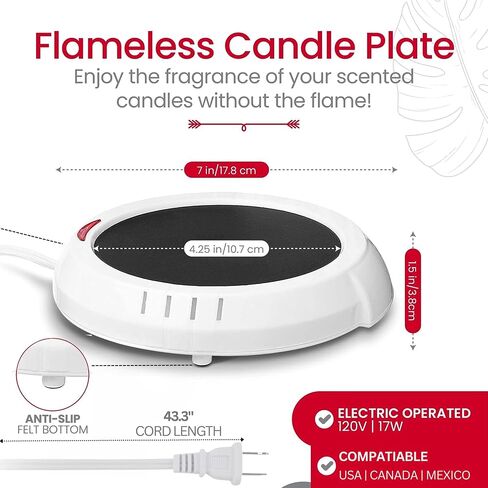 Large Candle Warmer Plate Safely Releases Scents Without a Flame - Used as Candle Jar Warmer, Coffee Warmer, Mug Warmer, Cup Warmer, Tea Warmer Desk in Your Home & Office, 1 Pack, Pink in Kuwait