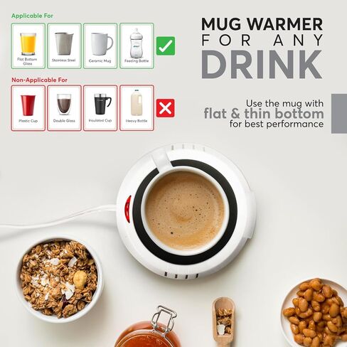 Large Candle Warmer Plate Safely Releases Scents Without a Flame - Used as Candle Jar Warmer, Coffee Warmer, Mug Warmer, Cup Warmer, Tea Warmer Desk in Your Home & Office, 1 Pack, Pink in Kuwait