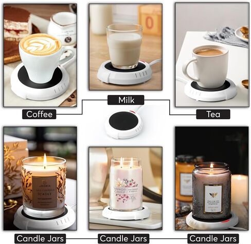 Large Candle Warmer Plate Safely Releases Scents Without a Flame - Used as Candle Jar Warmer, Coffee Warmer, Mug Warmer, Cup Warmer, Tea Warmer Desk in Your Home & Office, 1 Pack, Pink in Kuwait