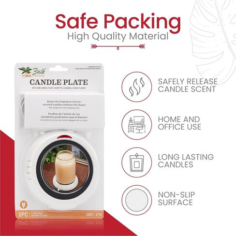 Large Candle Warmer Plate Safely Releases Scents Without a Flame - Used as Candle Jar Warmer, Coffee Warmer, Mug Warmer, Cup Warmer, Tea Warmer Desk in Your Home & Office, 1 Pack, Pink in Kuwait