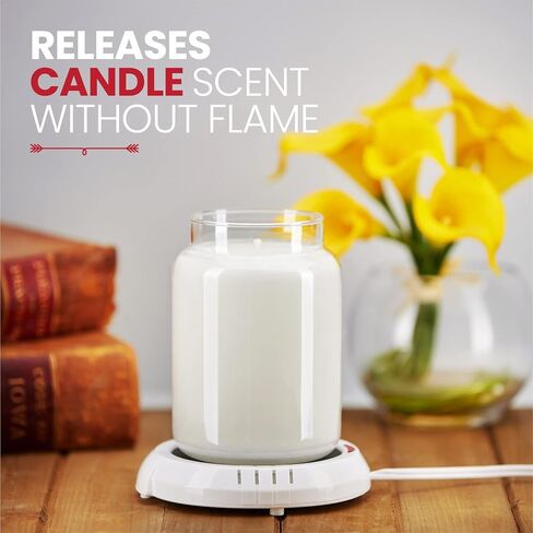 Large Candle Warmer Plate Safely Releases Scents Without a Flame - Used as Candle Jar Warmer, Coffee Warmer, Mug Warmer, Cup Warmer, Tea Warmer Desk in Your Home & Office, 1 Pack, Pink in Kuwait