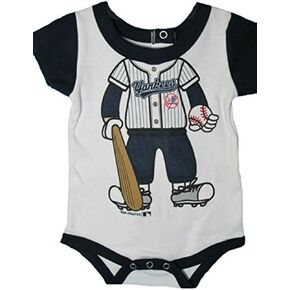 Outerstuff New York Yankees Player in الزي الرسمي للرضع قطعة واحدة قطعة واحدة - أبيض (12 شهرًا، أبيض) in Saudi Arabia