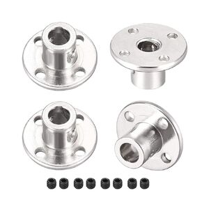 uxcell 6mm Inner Dia H12xD10 Rigid Flange Coupling Motor Guide Shaft Coupler Motor Connector for DIY Parts 4Pcs