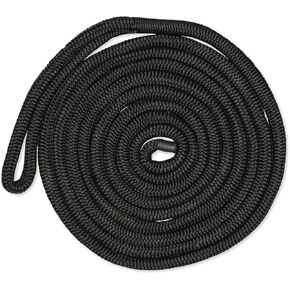 CDL1225BK, Dock Line, 1/2" Diameter - 25' Length, Double Braid, Black