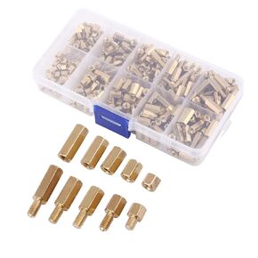 300pcs M3 Hex Brass Standoffs, Male Female and Female Female Standoffs Screw Nut Assortment Kit for Motherboard DIY