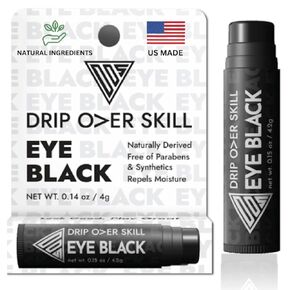 Eye Black Stick, Made in the USA with Natural Ingredients, Skin Safe Eyeblack, Baseball Drip, Softball Gear, Lacrosse, Football, Sports Eye Black Baseball Accessories, 10 Pack