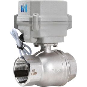 2 Way 1-1/2 inch DN40 110-230VAC Stainless Steel On/Off Normally Closed Electrical Position Feedback Motorized Ball Valve