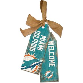 NFL Miami Dolphins Unisex Miami Dolphins Team Tags, Team Color, 12 inch