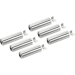MECCANIXITY Pull Cord Tassels Window Blind Extender Chain Drop Knobs Pull Ends Silver Tone, for Curtain Blinds Shades Light Ceiling Fan Pull Switch, Pack of 6