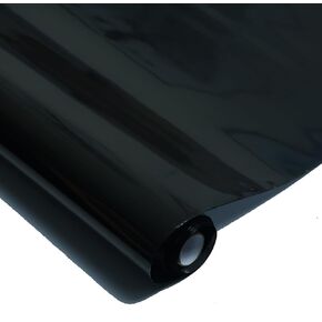 One Way Window Film Privacy Protection Static Cling Anti-UV and Sun Blocking Heat Control Window Tint for Home and Office Black-Silver 15.7 Inch x 6.56 Feet
