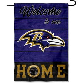 WinCraft Baltimore Ravens Welcome Home Decorative Garden Flag Double Sided Banner