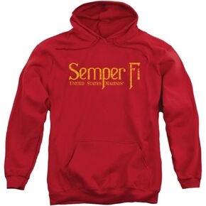Trevco US Marine Corps Semper Fi Unisex Adult Pull-over Hoodie for Men and Women