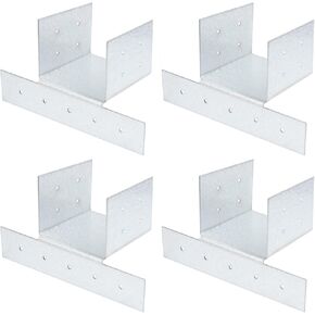 4 قطع من دعامات العوارض الخشبية العلوية لعمود 4 × 4، 17 غطاء رأس شعاع قياس، دعامات تثبيت فولاذية لربط السقف تدعم المنزل الخشبي أو إطار سقف فولاذي خفيف الوزن in Kuwait