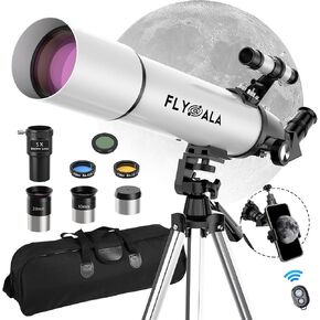 (30X-750X) Telescope for Adults high Powered,80mm Aperture 600mm Focal Length Astronomy Telescope for Kids and Beginners,Astronomical Refractor telescopes for Kids 6-8 8-12 Over 5 Year Old