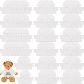 Litherr S 96 Pcs Sublimation Shirt Bulk Suitable for 14-18 Inch Stuffed Animal Bear Cute Tiny Blank Bear T Shirts Plush Doll Clothes Accessory Make Your Own Stuffed Bear Outfit