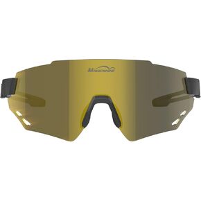 Magicshine Polarized Sports Sunglasses for Men and Women, UV 400 Protection TR 90 Frame for Cycling, Running,MTB Biking-Black