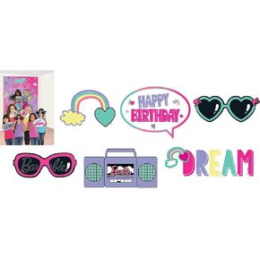 Barbie Dream Together Scene Setter with Jumbo Props (16pc) - Multicolor Paper Party Decor - Perfect for Birthdays, Events & Themed Occasions