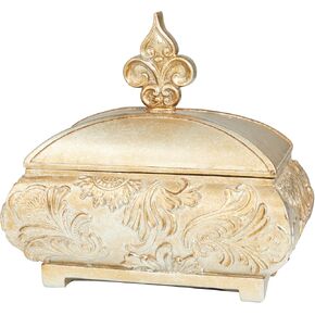 Deco 79 Polystone Solid Decorative Jars, 11" x 7" x 10", Gold