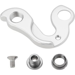 2pcs Mechanical Derailer Hook Bicycle Tail Hook Metal Rear Derailer Hook Screw Model GH-090 Compatible with Felt Bicycle Accessories, Silver