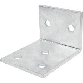 2 Pcs L Right Angle Brackets, 3-1/8"x4"x4-3/4", 4.6mm Thickness, 90 Degree Corner Brace, Accept 1/2" Bolt, Max Load 180lb.