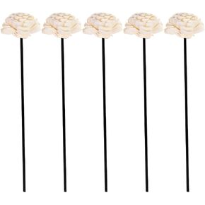 5pcs Rattan Dried Flowers Essential Oil Reed Diffuser Rose Flower Diffuser Sticks Refills Reed Diffuser Refill Oil Diffuser Refill Aromatherapy Supplement Stick Handmade Flowers