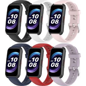 6-Pack Compatible with KALINCO Fitness Tracker 1.47 inch Bands 16mm Replacement Lightweight Soft Silicone Sport Wristbands Band for KALINCO P76