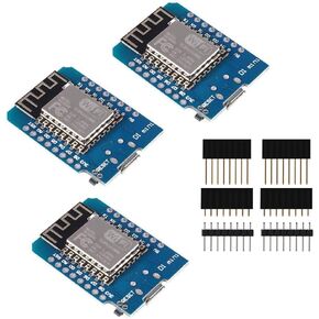 5pcs ESP8266 ESP-12 ESP-12F NodeMcu Mini D1 Module WeMos Lua 4M Bytes WLAN WiFi Internet Development Board Base on ESP8266 ESP-12F for Arduino,Compatible with WeMos D1 Mini