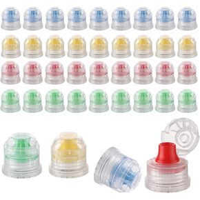 Push Pull Replacement Caps for 28 mm Water Bottle Sports Cap 40 Pcs Colorful Flip Cover Plastic Replacement Lids for Soda Bottle and Sport Water Bottle Compatible for Indoor or Outdoor Sports