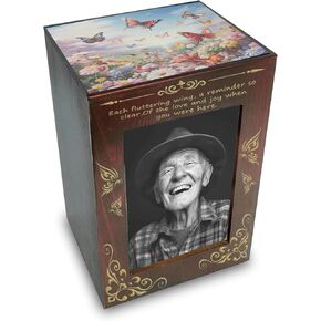 الجرار إطار الصورة الخشبية للرماد الكبار الذكور الإناث المتوسطة جرة الحرق جنازة التذكارية الزخرفية صندوق جرة الدفن والنعش للرماد الرجال النساء الحيوانات الأليفة القط الكلب in Kuwait