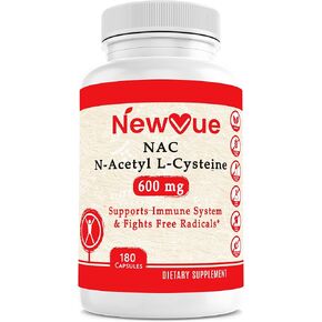 N-Acetyl L-Cysteine (NAC) 600mg, 180 Capsules - Non-GMO, Gluten Free