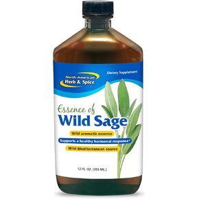 North American Herb & Spice Essence of Wild Sage - 12 fl. oz. - Non-GMO - 12 Total Servings