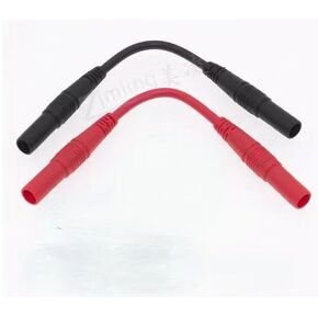 2PCS Banana Plug Extension Cord Diameter 4mm Plug Dual Female Connection Cable Length 10CM Black Red Multimeter Leads Probe Adapter Connecting Audio Video Devices