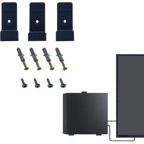 Onyehn Wall Mount Holder(Carbon Fiber) on Wall for PS4 Console with Screws Mount Behind TV for PS4 Accessories (PS4)