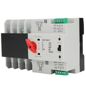 مفتاح نقل تلقائي مزدوج الطاقة 4P 100A 220V مفتاح تحويل مفتاح نقل تلقائي مفتاح تحكم مزدوج للطاقة قاطع دائرة طاقة إلكتروني مزدوج