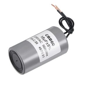 MECCANIXITY CBB60 Run Capacitor 18uF 250V AC 2 Wires 50/60Hz Cylinder Motor Running Capacitor 75x41mm for Air Compressor Water Pump
