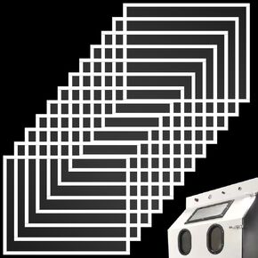 12 قطعة غطاء عدسة خزانة التفجير الكاشطة رؤية واضحة خزانات التفجير الكاشطة غطاء عدسة خزانة السفع الرملي واقي العدسة الداخلي لاستبدال خزانة السفع الرملي، 15.7 * 11.8 بوصة in Kuwait