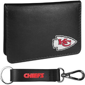 Siskiyou Sports NFL Kansas City Chiefs Weekend Bi-fold Wallet & Strap Key Chain, Black, One Size