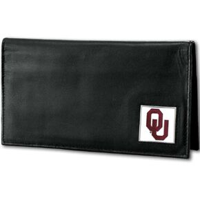 NCAA Siskiyou Sports Fan Shop Oklahoma Sooners Deluxe Leather Checkbook Cover One Size Black