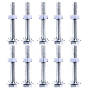 1/4-20 x 1-1/4" Hex Bolt Set, Fully Threaded Stainless Steel 18-8, Plain Finish