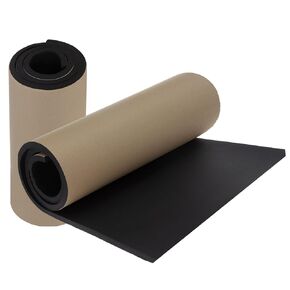 Neoprene Sheet Adhesive Foam Rubber 2 Pack Foam Rubber Padding 1/2 inch Foam Padding with Backing Neoprene Rubber Sheet Ideal for DIY Projects, Crafts (1/2" Thick × 12" Wide × 54" Long)