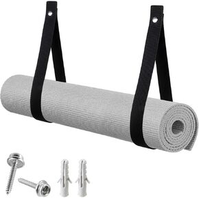 2 Pcs Yoga mat storage tape, Yoga mat storage, yoga mat holder, yoga mat storage rack, yoga mat storage rack wall mount, Easy to install and use