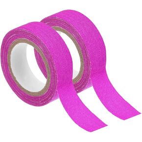 uxcell 2Rolls Neon Gaffers Cloth Tape, 0.6 inch x 16.5 ft Glow in The Dark Tape Fluorescent Adhesive Black Light Tape for Party Home Decoration, Purple in Saudi Arabia