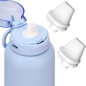 2pcs Bite Valve Replacement for Ello Cooper 32oz Stainless Steel Water Bottle, Water Bottle Mouthpiece, Silicone Free BPA Spout Compatible With Ello Cooper 18/22/40oz Accessories Parts (White)