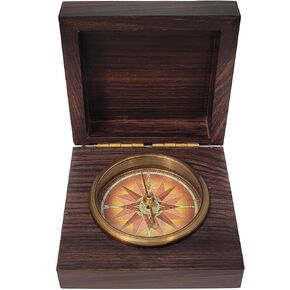 Engraved Baptism Compass | Personalized Compass for Confirmation | Antique Brass Paperweight Desk Compasses for Graduation, Men, Women, Him, Her, Son, Teen Boys (FBA - No Personalization)