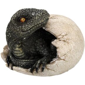 Jurassic Era Predator Velociraptor Breaking Out of Egg Dinosaur Figurine Hatchling Collectible Figurine Statue